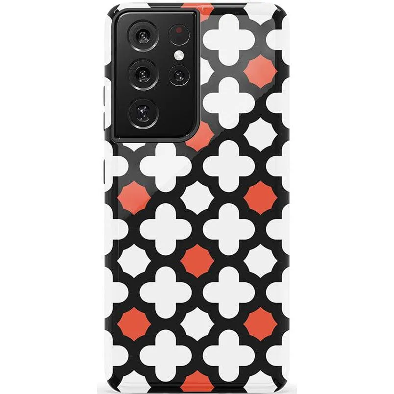 #1 Best Seller: Red Lattice Tile | High Contrast Design Case  Ends Soon!