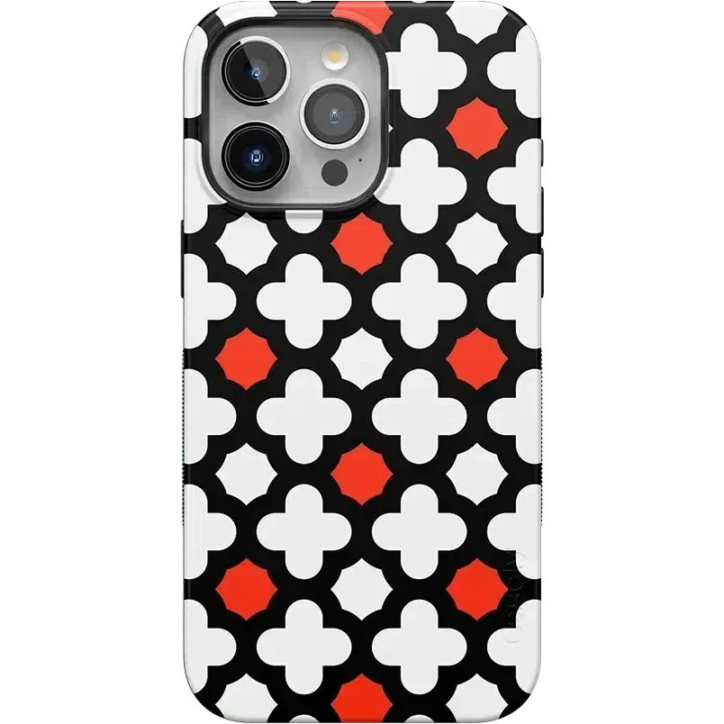 #1 Best Seller: Red Lattice Tile | High Contrast Design Case  Ends Soon!