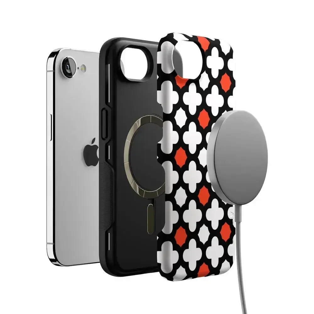 #1 Best Seller: Red Lattice Tile | High Contrast Design Case  Ends Soon!