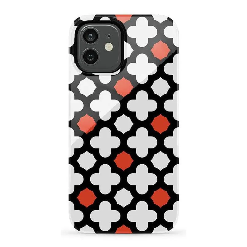 #1 Best Seller: Red Lattice Tile | High Contrast Design Case  Ends Soon!