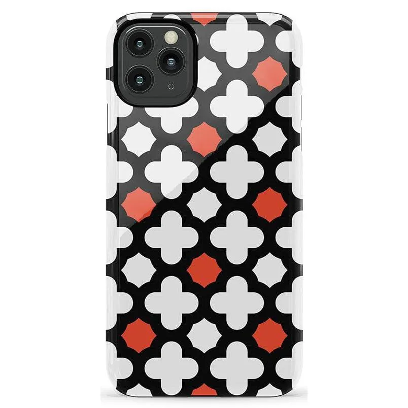 #1 Best Seller: Red Lattice Tile | High Contrast Design Case  Ends Soon!