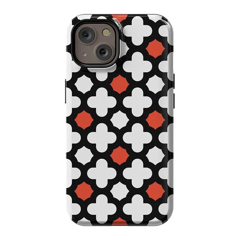 #1 Best Seller: Red Lattice Tile | High Contrast Design Case  Ends Soon!