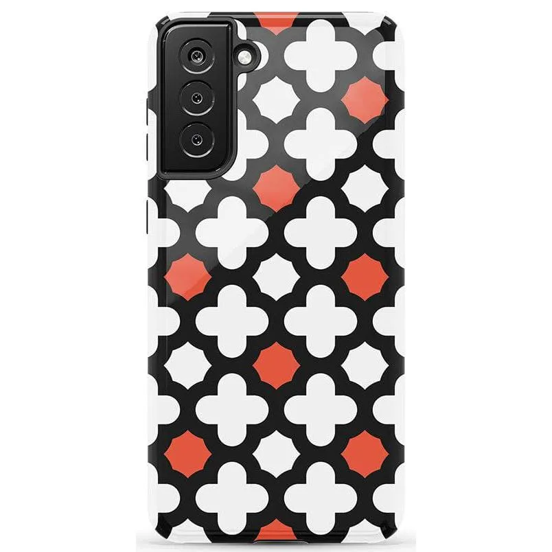 #1 Best Seller: Red Lattice Tile | High Contrast Design Case  Ends Soon!