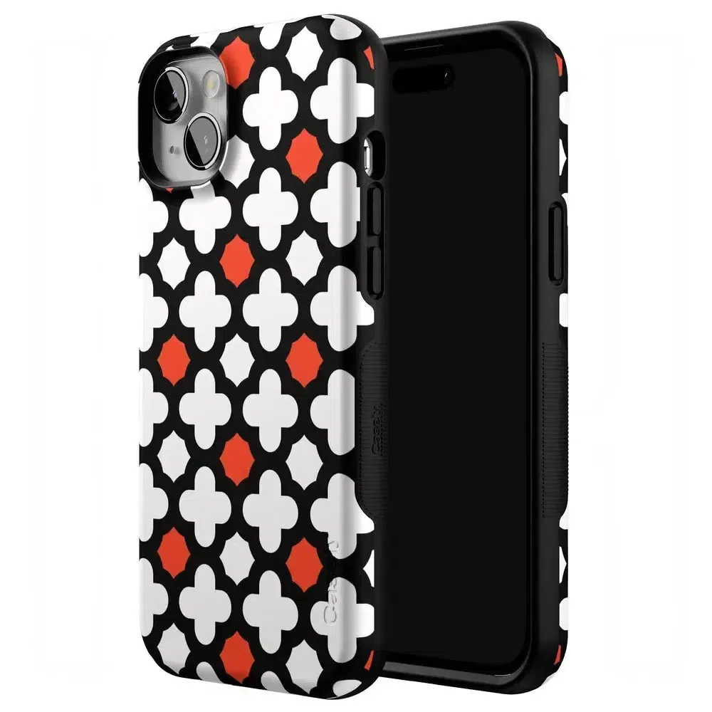 #1 Best Seller: Red Lattice Tile | High Contrast Design Case  Ends Soon!