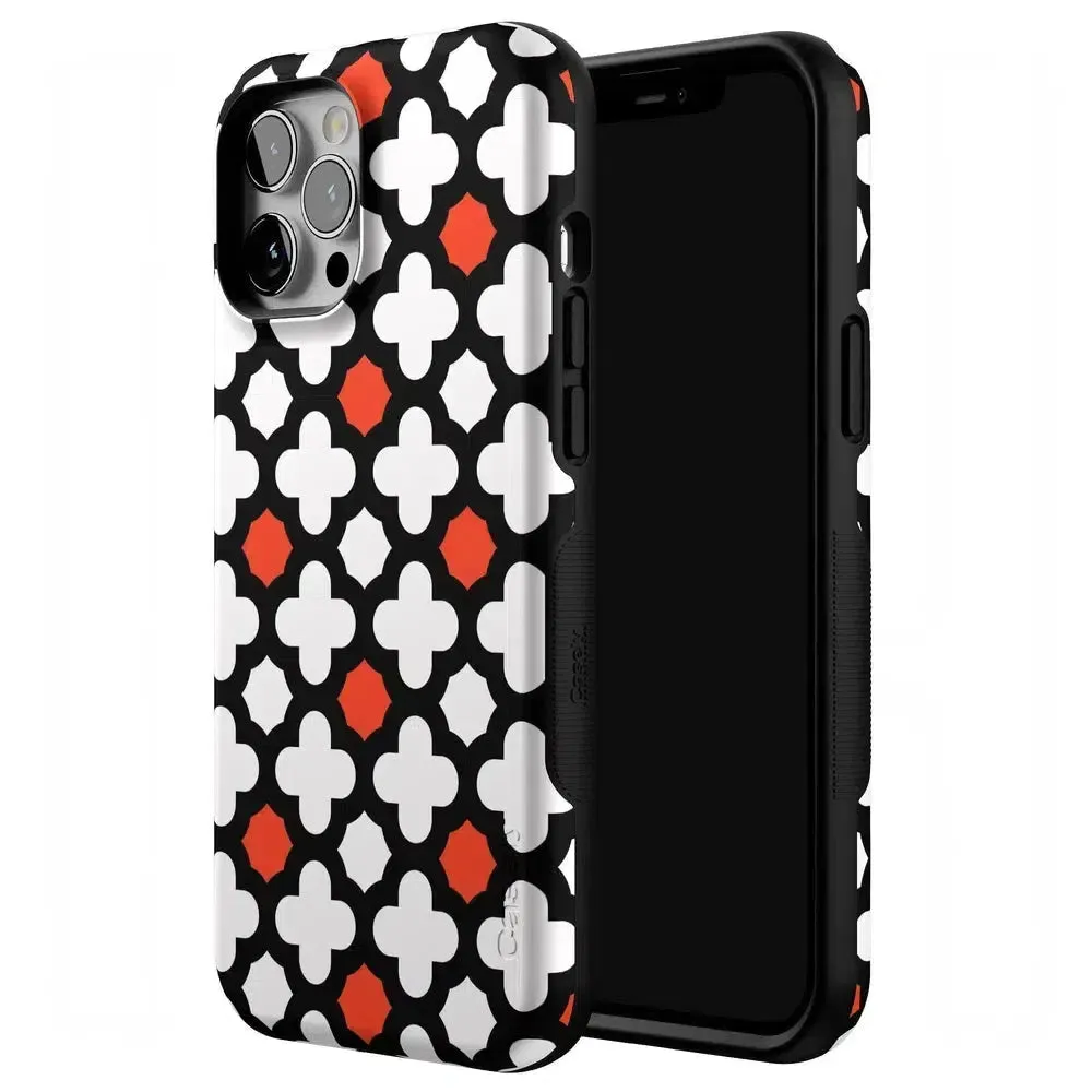 #1 Best Seller: Red Lattice Tile | High Contrast Design Case  Ends Soon!