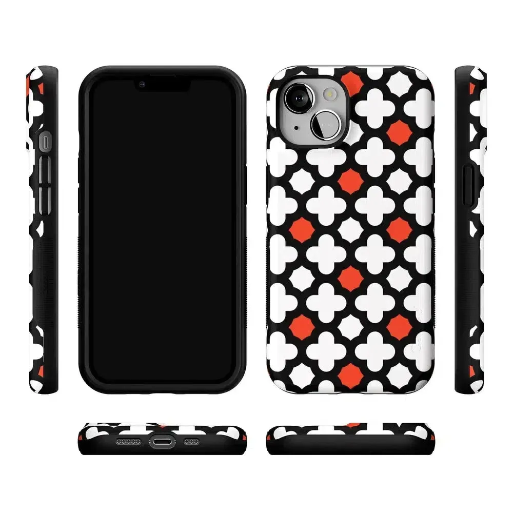 #1 Best Seller: Red Lattice Tile | High Contrast Design Case  Ends Soon!