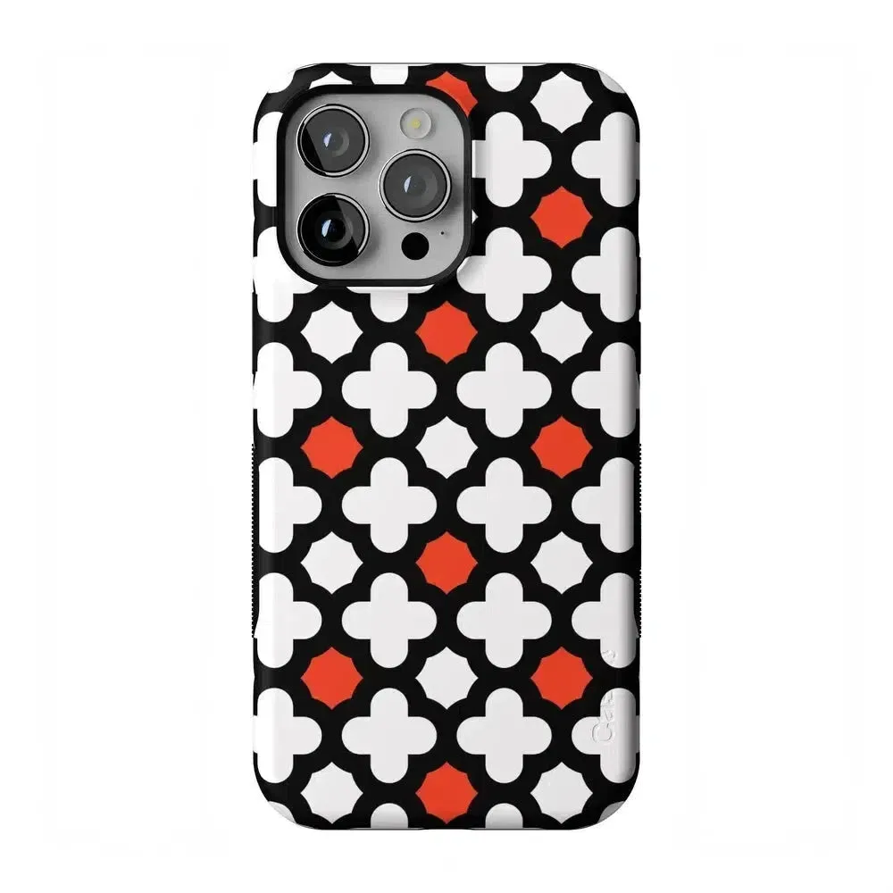 #1 Best Seller: Red Lattice Tile | High Contrast Design Case  Ends Soon!