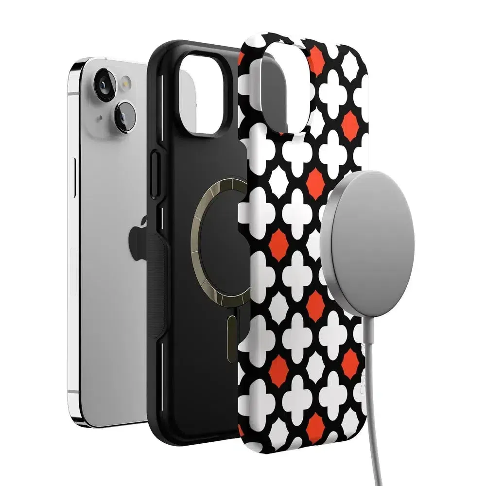 #1 Best Seller: Red Lattice Tile | High Contrast Design Case  Ends Soon!