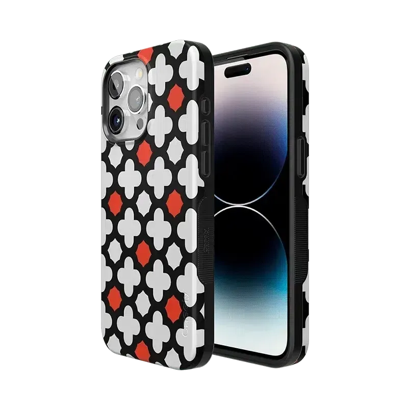 #1 Best Seller: Red Lattice Tile | High Contrast Design Case  Ends Soon!