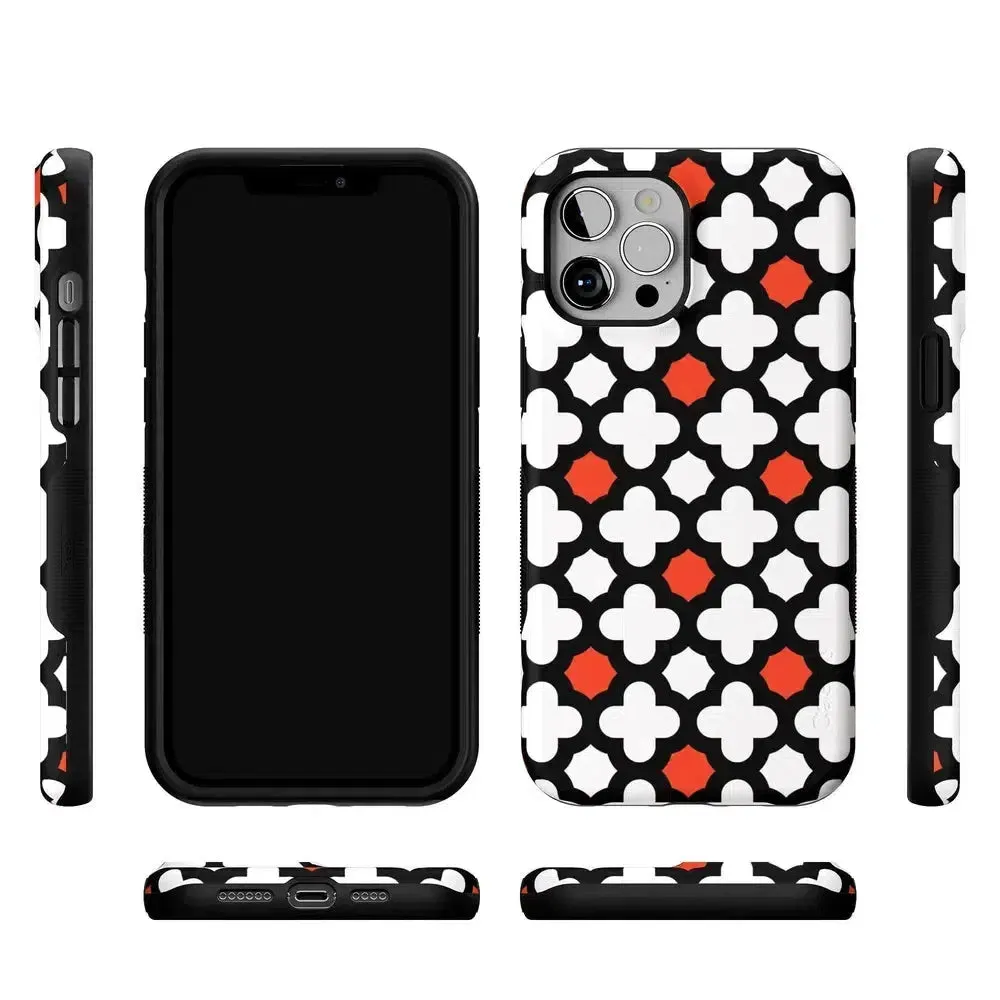 #1 Best Seller: Red Lattice Tile | High Contrast Design Case  Ends Soon!