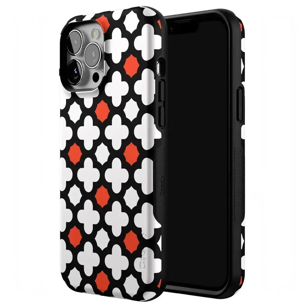 #1 Best Seller: Red Lattice Tile | High Contrast Design Case  Ends Soon!