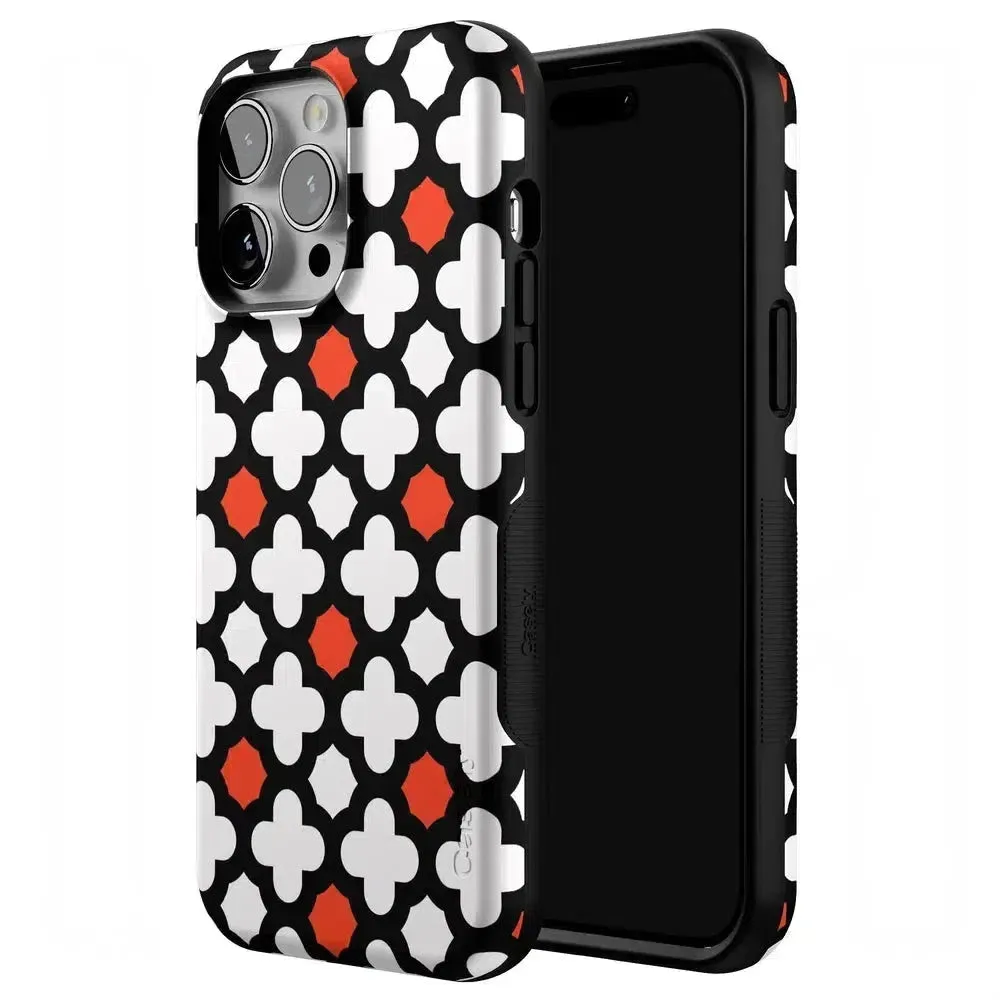 #1 Best Seller: Red Lattice Tile | High Contrast Design Case  Ends Soon!