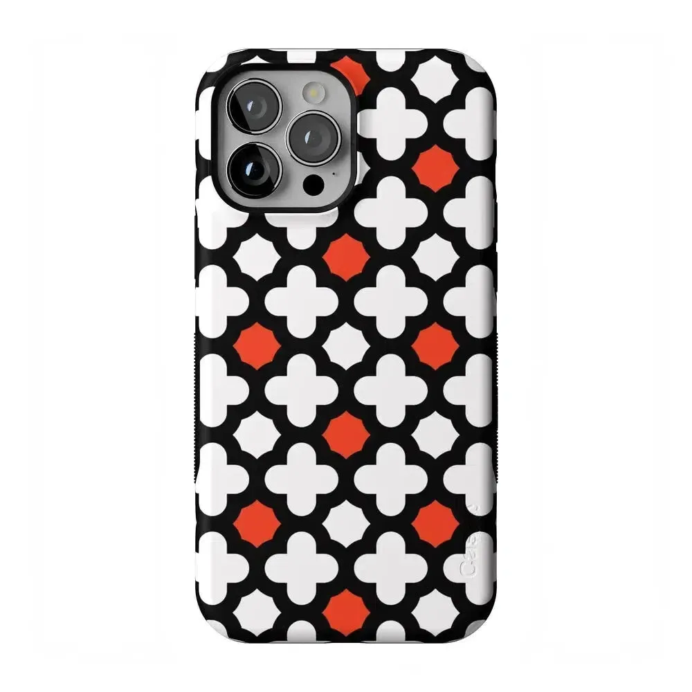 #1 Best Seller: Red Lattice Tile | High Contrast Design Case  Ends Soon!