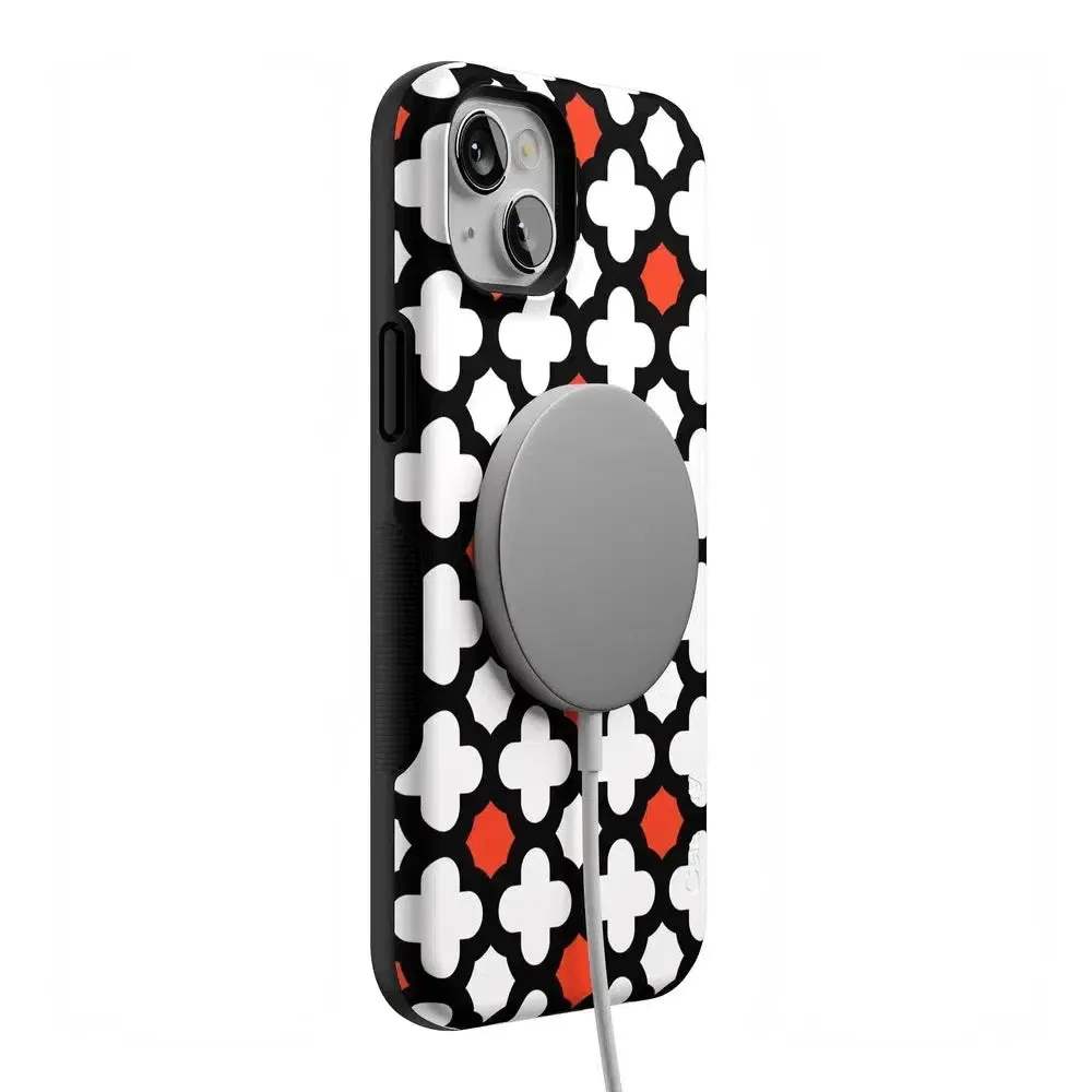 #1 Best Seller: Red Lattice Tile | High Contrast Design Case  Ends Soon!