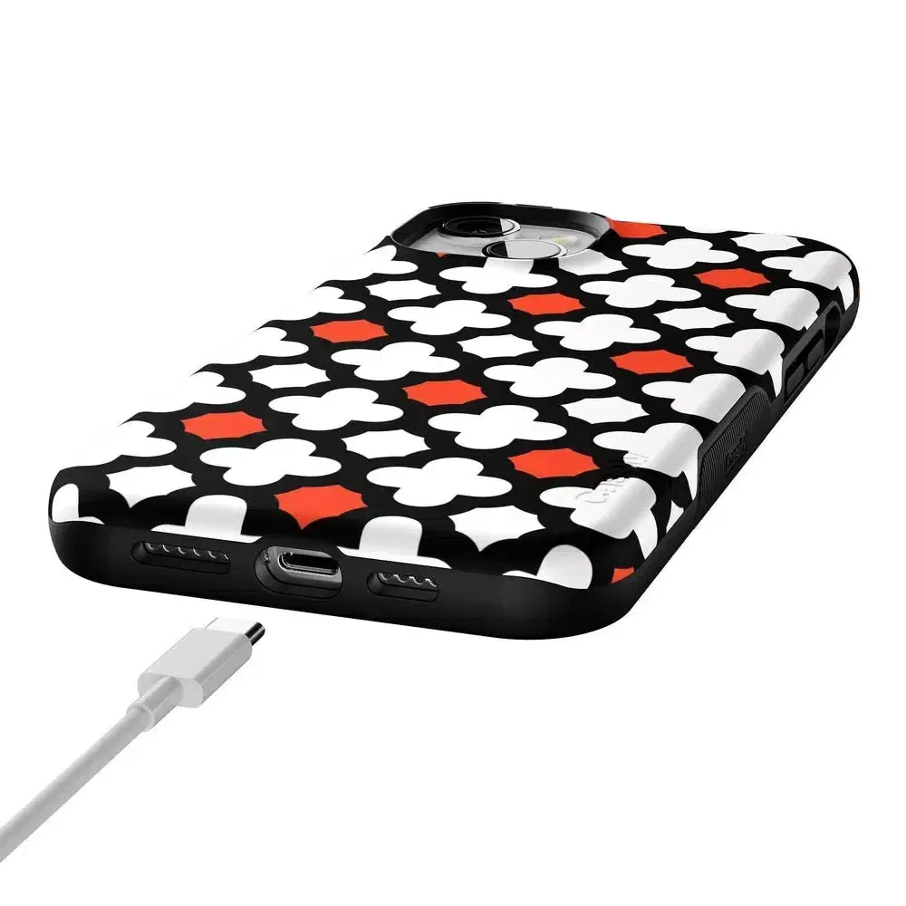 #1 Best Seller: Red Lattice Tile | High Contrast Design Case  Ends Soon!