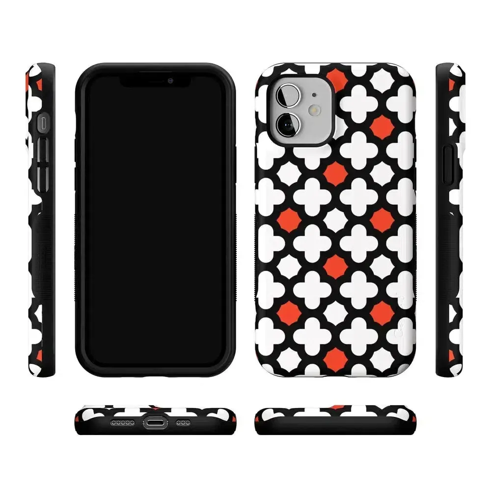 #1 Best Seller: Red Lattice Tile | High Contrast Design Case  Ends Soon!