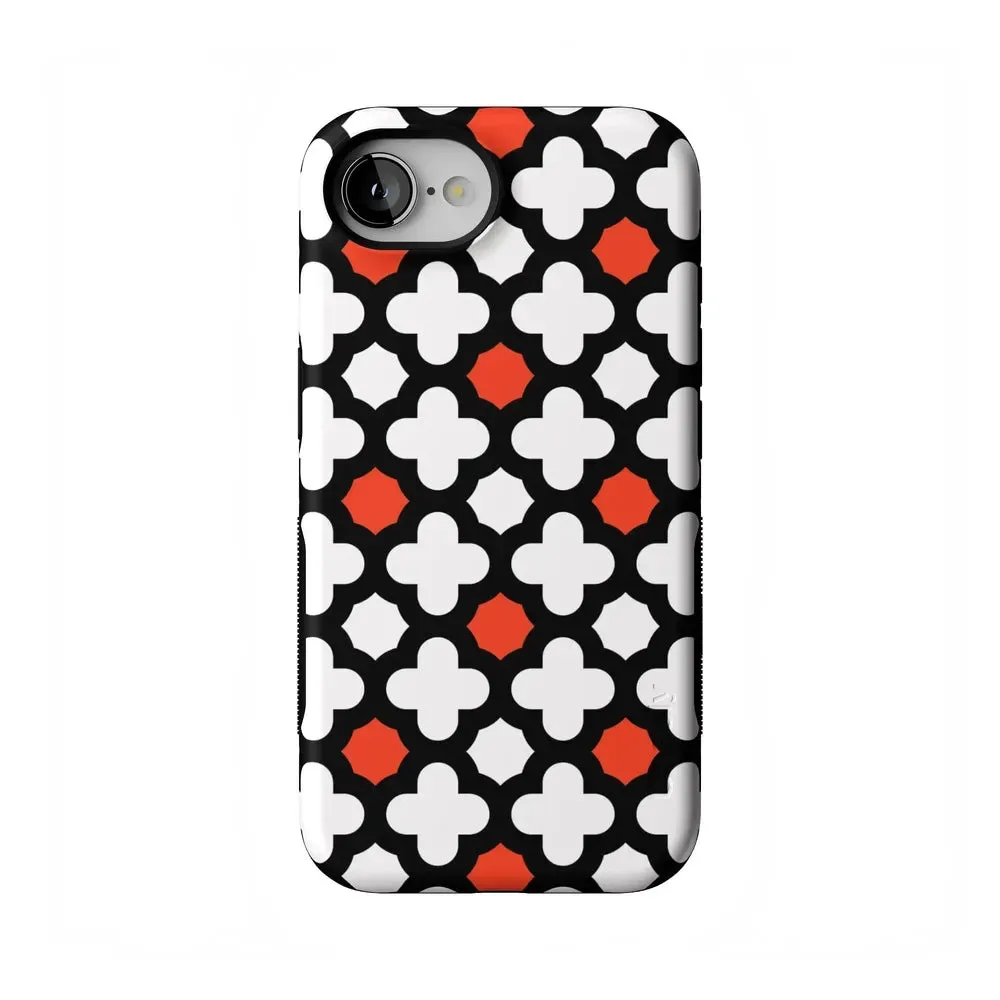 #1 Best Seller: Red Lattice Tile | High Contrast Design Case  Ends Soon!