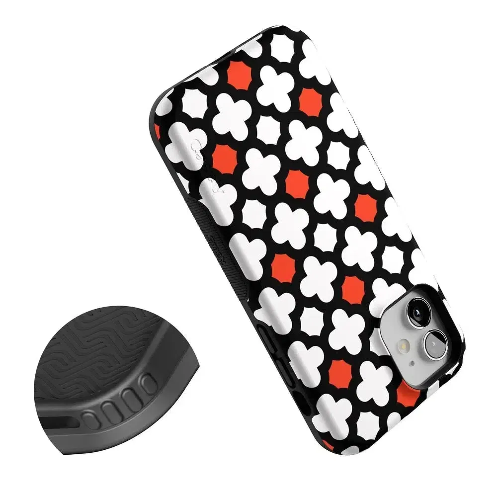 #1 Best Seller: Red Lattice Tile | High Contrast Design Case  Ends Soon!