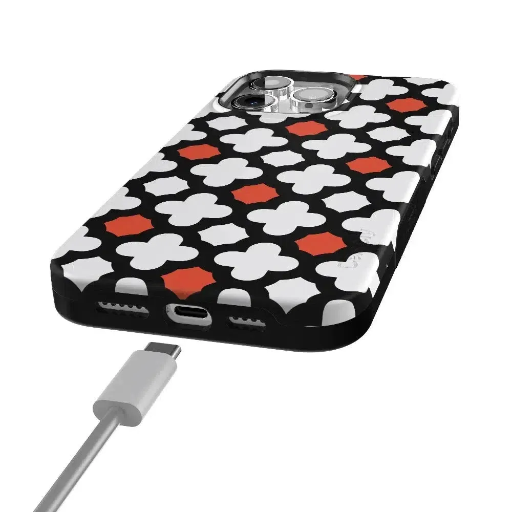 #1 Best Seller: Red Lattice Tile | High Contrast Design Case  Ends Soon!