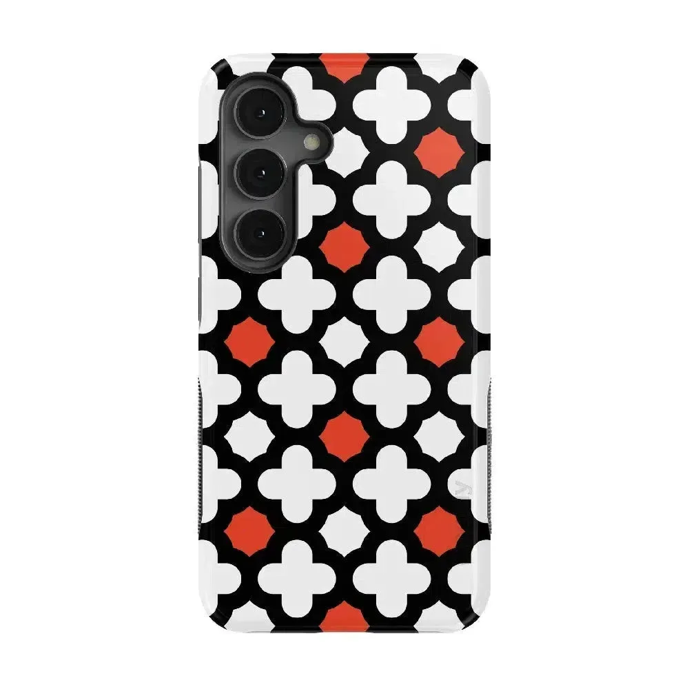 #1 Best Seller: Red Lattice Tile | High Contrast Design Case  Ends Soon!