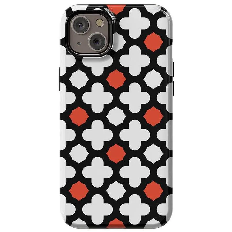 #1 Best Seller: Red Lattice Tile | High Contrast Design Case  Ends Soon!