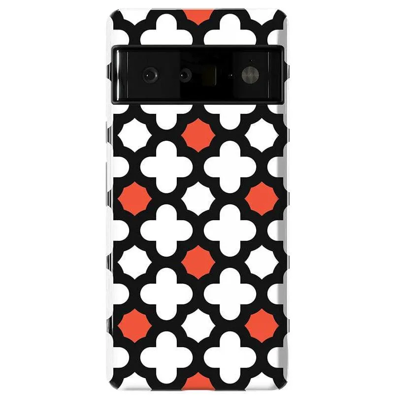 #1 Best Seller: Red Lattice Tile | High Contrast Design Case  Ends Soon!
