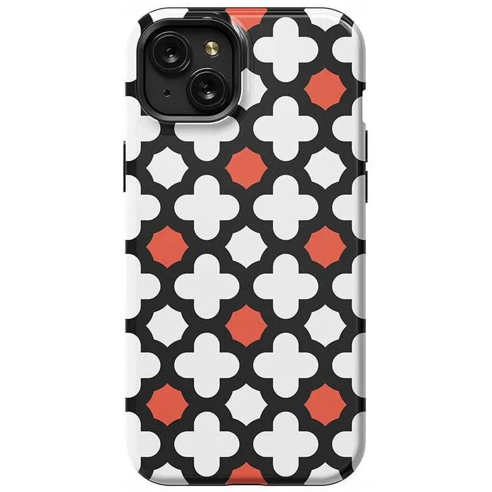 #1 Best Seller: Red Lattice Tile | High Contrast Design Case  Ends Soon!