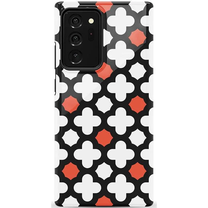 #1 Best Seller: Red Lattice Tile | High Contrast Design Case  Ends Soon!