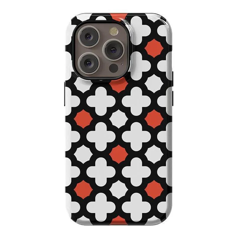 #1 Best Seller: Red Lattice Tile | High Contrast Design Case  Ends Soon!