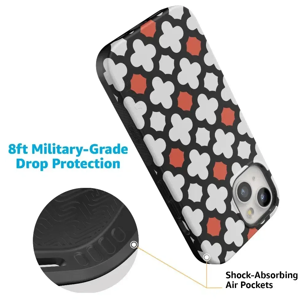 #1 Best Seller: Red Lattice Tile | High Contrast Design Case  Ends Soon!