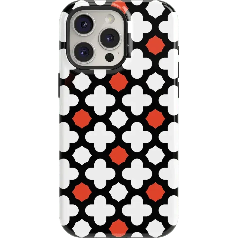 #1 Best Seller: Red Lattice Tile | High Contrast Design Case  Ends Soon!