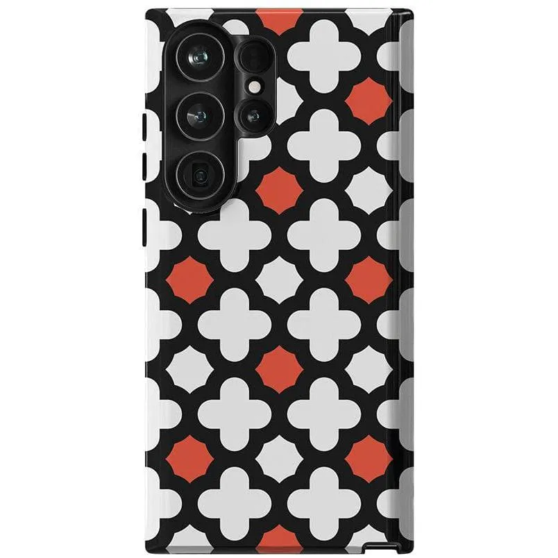 #1 Best Seller: Red Lattice Tile | High Contrast Design Case  Ends Soon!