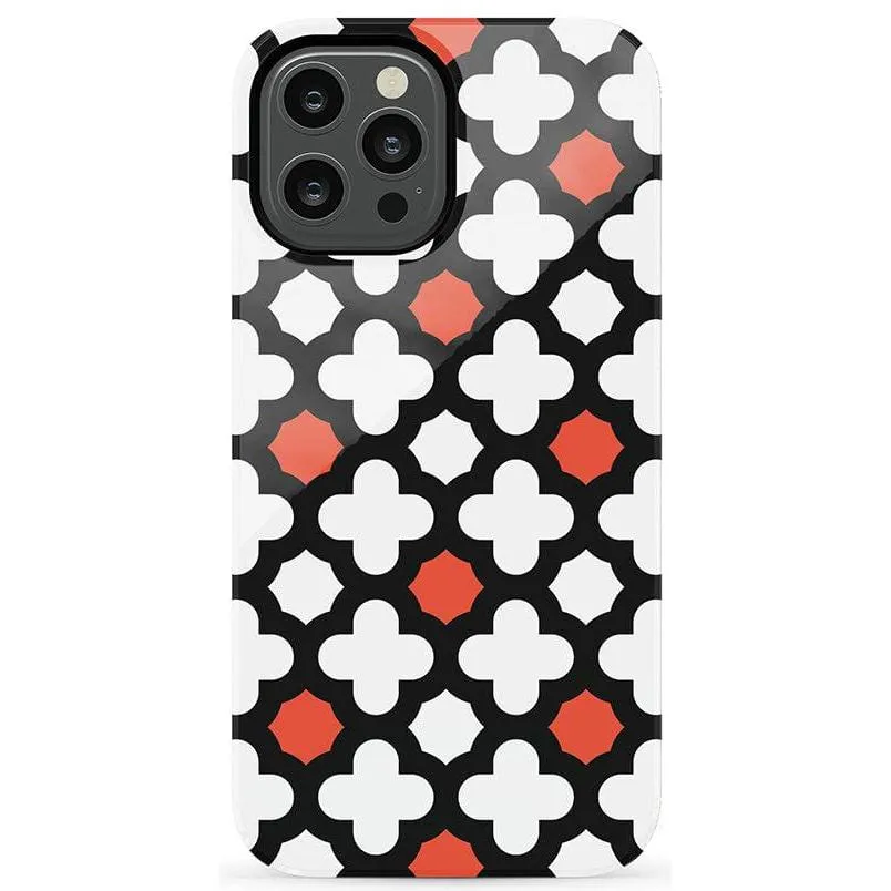 #1 Best Seller: Red Lattice Tile | High Contrast Design Case  Ends Soon!