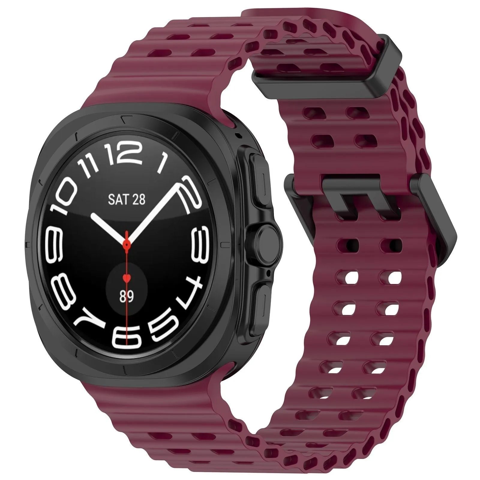 #1 Best Seller: Samsung Galaxy Watch Ultra Ocean Strap (Wine Red)  Ends Soon!