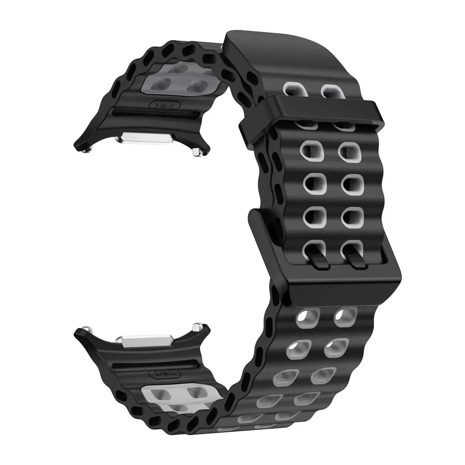 #1 Best Seller: Samsung Galaxy Watch Ultra Wave Silicone Strap (Black/Grey)  Last Few Pieces!