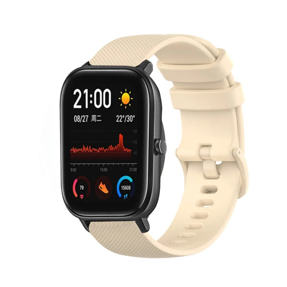 #1 Best Seller: Xiaomi Amazfit GTS Premium Silicone Strap (Beige)  Limited Availability!