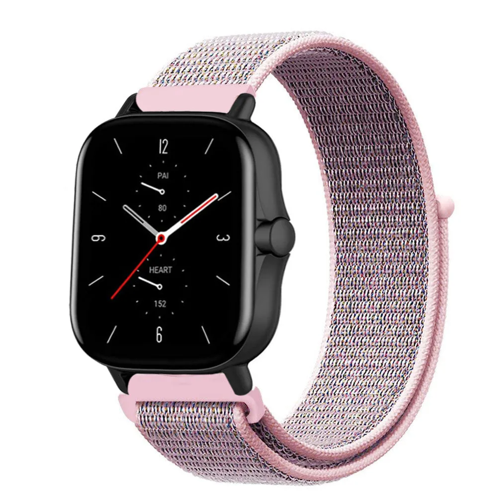 Affordable Luxury Amazfit GTS 2 Nylon Strap (Grey/Pink)  Last Few Pieces!