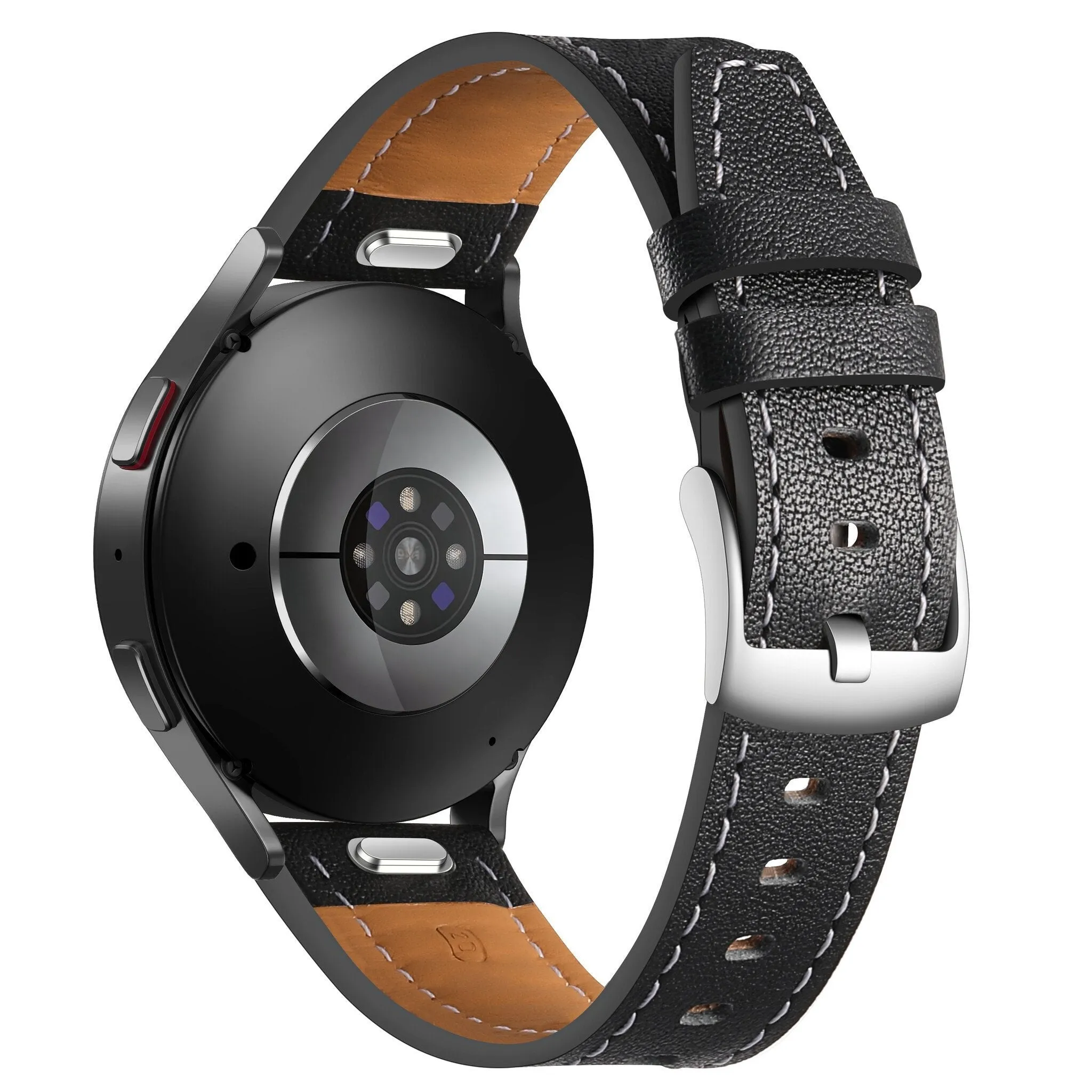 Affordable Luxury Amazfit GTS 4 'One Push' Leather Strap (Black)  Almost Gone!