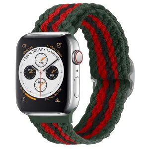 Affordable Luxury Apple Watch Braided Nylon Strap (Red/Black/Green)  Limited Stock!