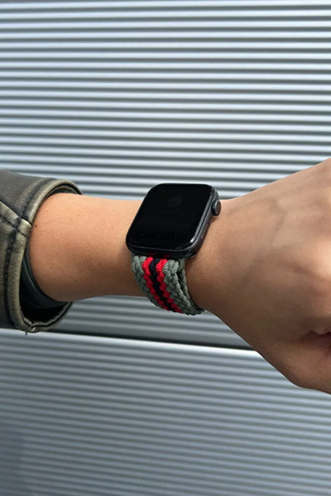 Affordable Luxury Apple Watch Braided Nylon Strap (Red/Black/Green)  Limited Stock!