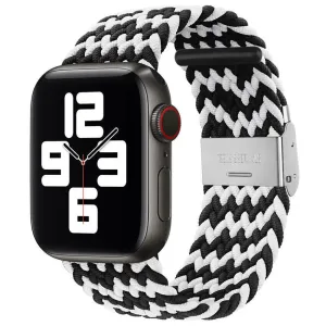 Affordable Luxury Apple Watch Braided Strap (Black/White)  Last Few Pieces!