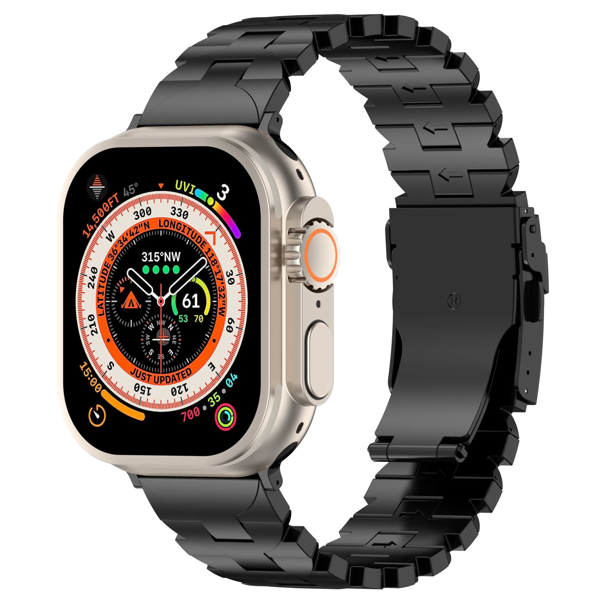 Affordable Luxury Apple Watch Butterfly Titanium Strap (Black)  Last Few Pieces!