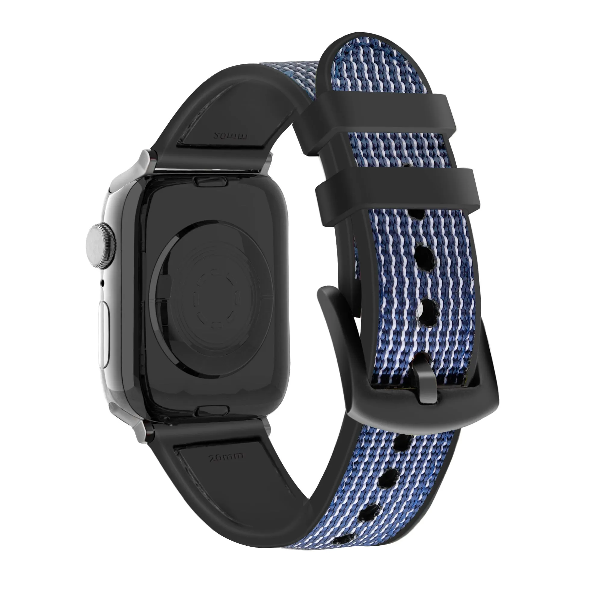 Affordable Luxury Apple Watch Hybrid Nylon Strap (Blue)  Limited Release!