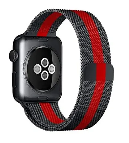Affordable Luxury Apple Watch Milanese Strap (Black/Red)  Today Only!