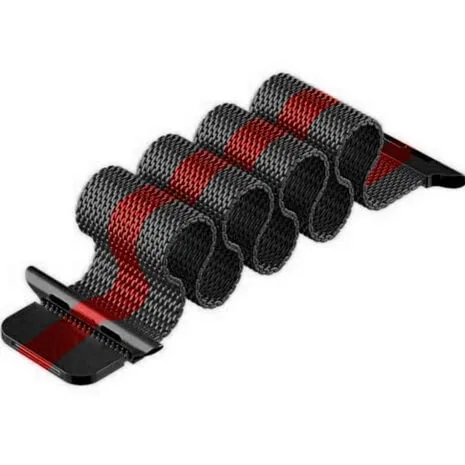 Affordable Luxury Apple Watch Milanese Strap (Black/Red)  Today Only!