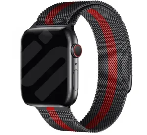 Affordable Luxury Apple Watch Milanese Strap (Black/Red)  Today Only!