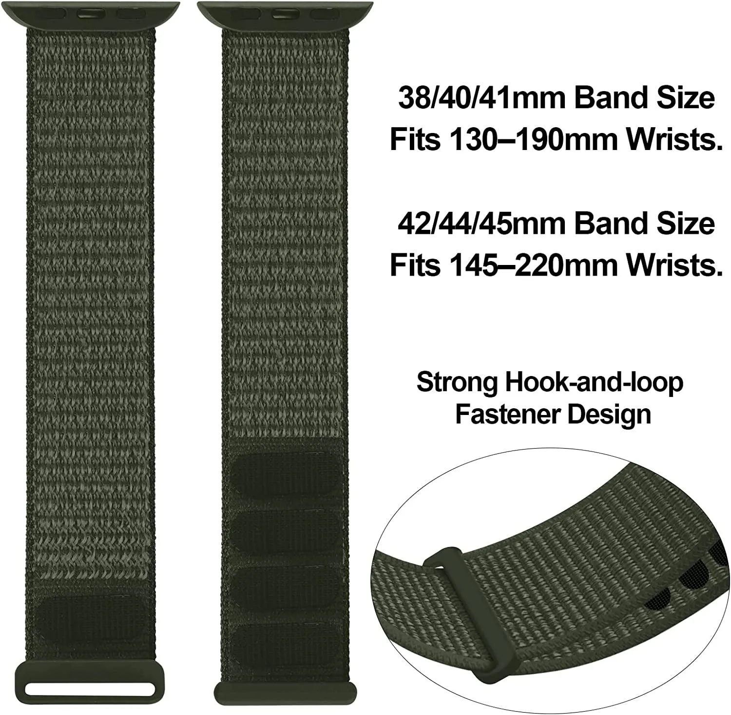 Affordable Luxury Apple Watch Nylon Loop Strap (Army Green)  Going Fast!