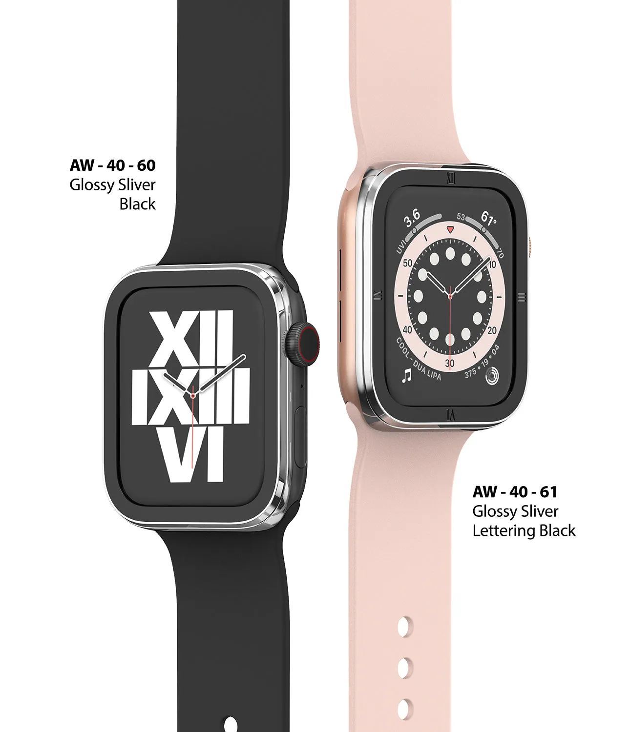 Affordable Luxury Apple Watch Series 6 / SE / 5 / 4 (40mm) | Premium Bezel Styling Silver   Black  Limited Availability!