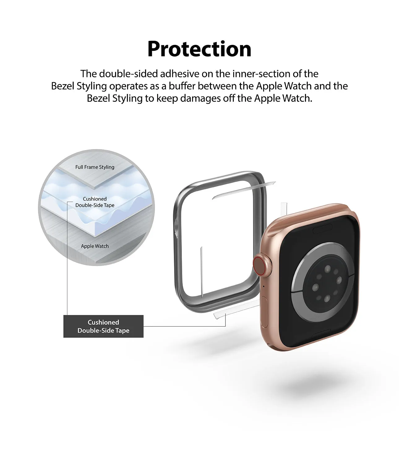 Affordable Luxury Apple Watch Series 6 / SE / 5 / 4 (40mm) | Premium Bezel Styling Silver   Black  Limited Availability!