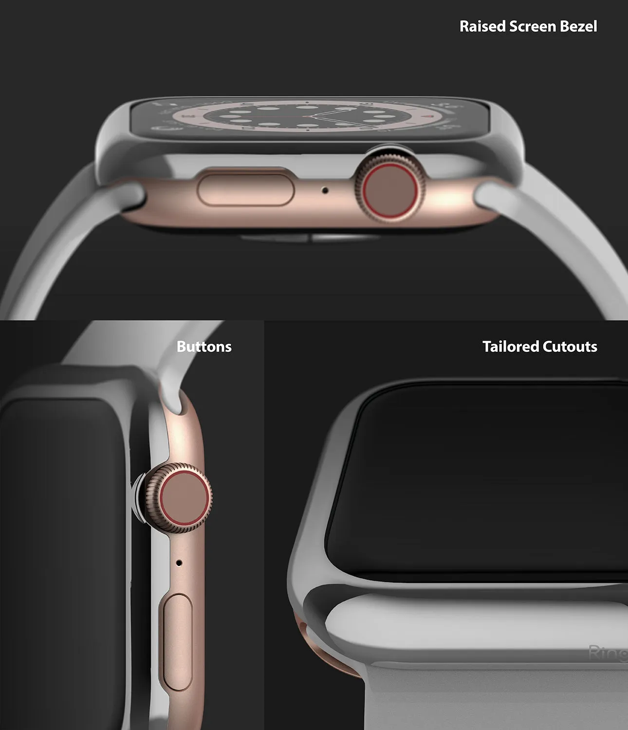 Affordable Luxury Apple Watch Series 6 / SE / 5 / 4 (40mm) | Premium Bezel Styling Silver   Black  Limited Availability!